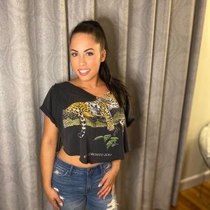Vintage Toronto zoo crop top